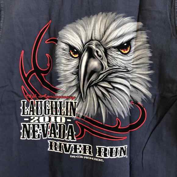 2010 Biker’s Club Laughlin 28th River Run shirt Men’s Size M Medium Bike Biker - Picture 5 of 7